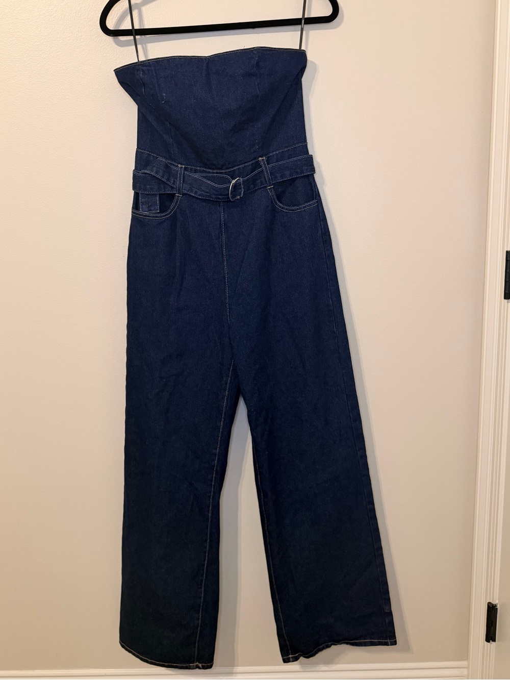 Forever 21 Strapless Denim Jumpsuit